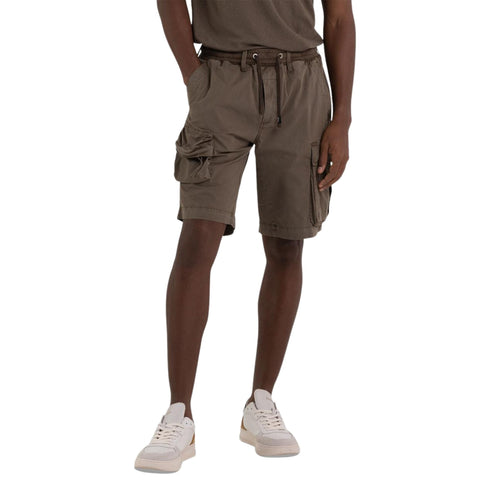 Bermuda Uomo kombact cargo con coulisse Tortora Replay- Francavilla Moda